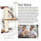 Catastrophic Creations Floating Cat Scratching Post, Hand-Crafted Sisal Cat Scratcher Post, Wall Cat Shelves & Scratching Posts for Indoor Cats, Durable & Modern Cat Furniture (1 Pc)