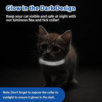 4 Pack Adjustable Flea and Tick Collar for Cats, Natural Plant Oil Formula Cat Flea Collar Provides 32-Month Protection for Flea Tick, Glow-in-The-Dark & Waterproof Cat Flea Treatment for All Cats