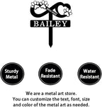 Custom Dog Cat Name Memorial Grave Stake, Personalized Pet Memorial Stake Metal Engraved Sign, Customized Cat Dog Memorial Grave Marker with Paws Heart Pet Memorial Plaque Burial Stake