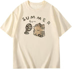 Graphic Tees Y2k Summer Tops 2024 Grunge Basic Tees for Women Y2k Shirt Streetwear Short Sleeve Shirts