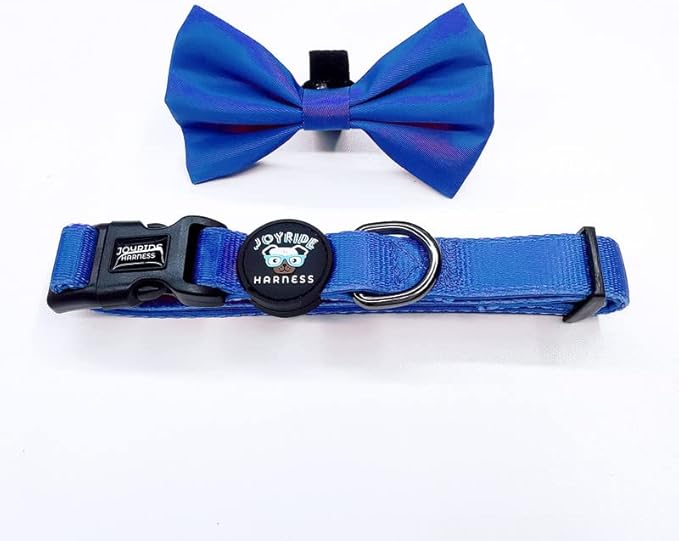 Joyride Harness Dog Collar with Removable Bowtie - Adjustable and Breathable for All Dog Breeds, Strong D-Ring and Heavy Duty Buckle, for Pet Lovers
