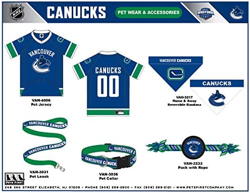 Pets First NHL Vancouver Canucks Puck Toy for Dogs & Cats. Play Hockey with Your Pet with This Licensed Dog Tough Toy Reward!