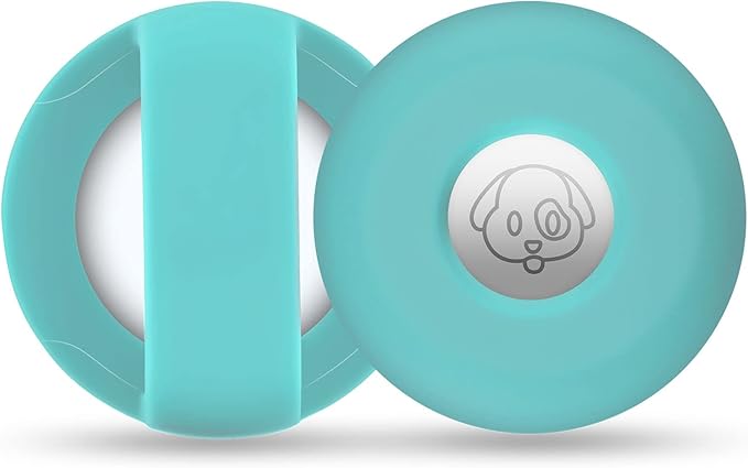 Airtag Holder for Dog Collar, Cibaabo Silicone Air Tag Case Cover Compatible with Apple Airtags for 0.8-1.2inch Cat Pet Collar Harness Loop