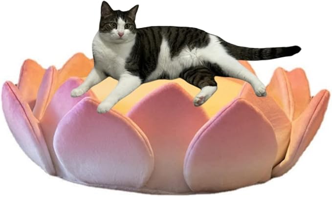 Cat Mattress Flower Cat Sofa Bed Cute and Comfortable Cat Nest Cushion Thickened Non-Slip Three-Dimensional Pet Bed Multifunctional Cushion Indoor Cushion (S)