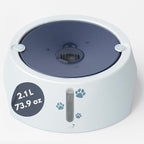 BARKING&MAD no Spill Water Bowl for Dogs 73.9oz (2.1L) - Anti-gulping, Slow Water Feed Dispenser for Large and Medium-Sized Breeds for Slow Drinking and Messy gulping Sloppy Drinkers