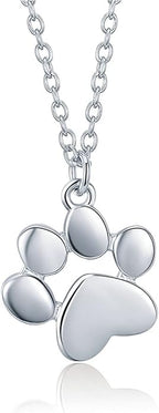 925 Sterling Silver Dog Paw Cat Panda Necklace for Women Cute Dainty Animal Pendant Necklace Gifts for Cat Mom Animals Lover…