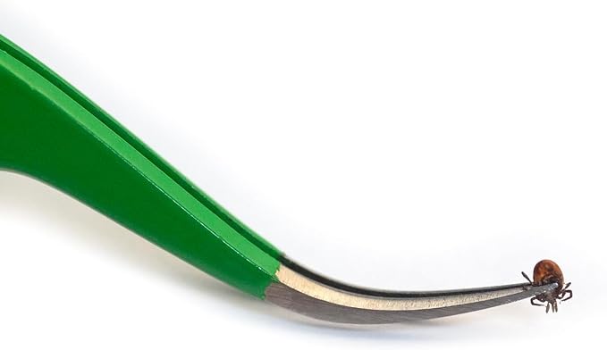 TickCheck Premium Tick Remover Kit - Stainless Steel Tick Remover + Tweezers, Leather Case, and Free Pocket Tick Identification Card (2 Sets)