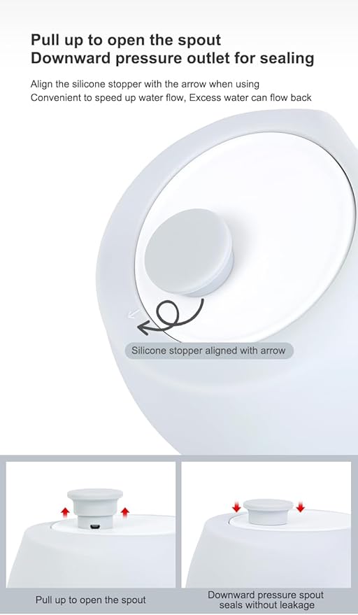 Portable Dog Water Bottle, 19 oz Capacity, Foldable Silicone Design, Leak-Proof Travel Bottle with Drinking Trough