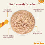 Made by Nacho Wet Cat Food, Cage-Free Minced Chicken in Bone Broth for Hydration with Prebiotics for Digestive Health, High Protein, 2.5oz Cups (10 Pack), Limited Ingredients