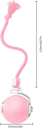 Interactive Cat Toys, Automatic Moving Cat Toys for Bored Indoor Adult Cats, Fast Rolling, Chirping & Motion-Activated Kitty Toys, Fun Gift for Cats with Speedy Tail 2.0, USB Rechargeable,Pink