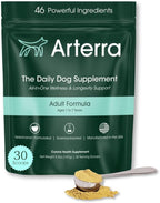 Adult Dog Powder Supplement & Food Topper – 46 Ingredients for Gut, Immune & Brain Health – Daily Longevity Multivitamin for Whole Body Wellness | 30 Scoops