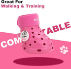 Dog Shoes Breathable Dog Shoe for Hot Pavement, Dog Booties and Paw Protectors, Non-Slip Waterproof Dog Sandals Boots (Pink, S: (2.3’’x1.8'')(L*W))