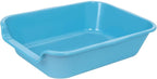 2 Pack Extra Large Dog Litter Box Pan Tray (ABS Material), Low Entry Jumbo Senior Litter Boxes for Multiple Kitten Big Cats, Pet Safe Indoor Dog Potty (Light Blue, 20" L x 15" W)