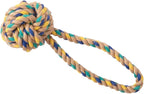Only Natural Pet Hemp and Recycled Cotton Tug & Fetch Dog Toys - Interactive Tug & Chew Dog Rope Toy with Loop Handle and Knot - Eco-Friendly, Engaging & Durable Hemp Braid | Loop & Knot Toy, 3" x 9"