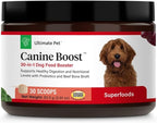Ultimate Pet Nutrition Canine Boost, 30-in-1 Natural Grain Free Dog Food Booster Topper with Vitamins, Amino Acids, Probiotics, and Digestive Enzymes for Dog Health