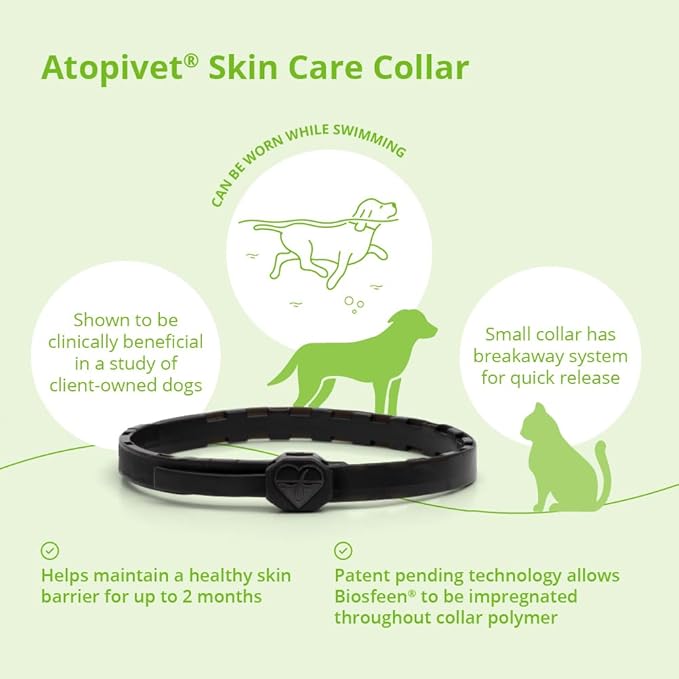 Atopivet Skin Care Collar for Dogs and Cats Less Than 22 lbs