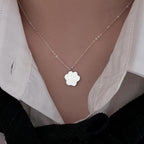 Cute Puppy Dog Paw Print Pendant Necklace 925 Sterling Silver Enameled Cat Kitten Animal Pet Adjustable Necklaces Dainty Birthday Christmas Jewelry Gifts for Women 18" Chain