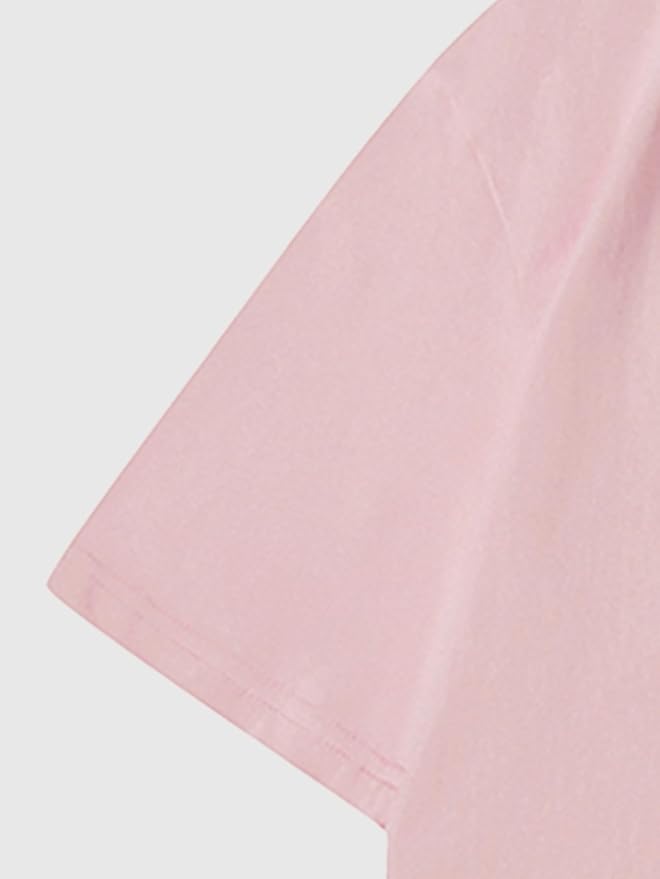 Verdusa Women's Lips Print Graphic Tees Y2k T Shirts Summer Crew Neck Vintage Going Out Tops