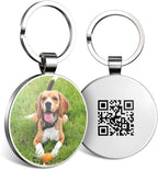 Dog Tags Personalized for Pets Custom Dog Tags Dog Name Tag QR Code Pet Tags Smart Pet ID Tags Free Online Pet Page Prevent Lost/Modifiable Colorful Paw Print