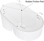 RIZZARI Gravity Water Bowl Dispenser: 4L Automatic Stainless Steel Water Feeder Without Filter - White Pet Waterer for Senior Dogs with Spine Problems - in Bedroom Garden