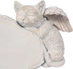 Personalized Cat Angel Memorial Garden Statue- Engraved Pet Cat Grave Marker Stone -Customizable Pet Memorial Gift with Any Word.