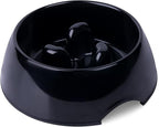 SUPERDESIGN Slow Feeder Dog Bowl Cat Bowl 1/2 Cup Slow Feeding Dog Bowl for Small Medium Breed Anti Gulping Healthy Eating Interactive Bloat Stop Fun Alternative Non Slip Puzzle Dog Food Bowl, Black