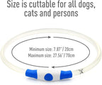 Colaseeme LED Dog Collar, Light Up Dog Collar 1 Count USB Rechargeable TPU Glow Safety Dog Necklace Light, Dog Lights for Small Medium Large Dogs, Please Do Not Use Fast Charging (Blue)