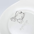 Paw Print Earrings Sterling Silver Leverback Dog Paw Earrings Puppy Paw Drop Dangle Earring for Women Girls