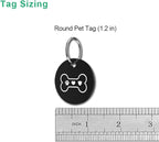 MYLUCKYTAG Stainless Steel QR Code Dog Tags - Scan QR for Instant Pet Location Alert Email