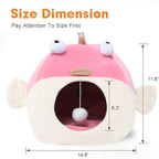 Vanansa Cat Bed for Indoor Cats, Soft Premium Pet Bed, Available in All Seasons,No Deformation, Anti-Slip Bottom, Great Medium Cat Houses for Indoor Cats, Roomy Cat Tent for Indoor Cats(M, 15" x 12")