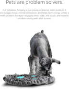 Pet Parents Forager Bowls, Slow Feeder Dog & Cat Bowls with SoftSnout™ & Non-Slip Backing, Portable Pet Puzzle Toys & Snuffle Mats, 30 oz, Modern Grey (Meadow Ponds)