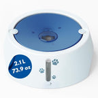 BARKING&MAD no Spill Water Bowl for Dogs 73.9oz (2.1L) - Anti-gulping, Slow Water Feed Dispenser for Large and Medium-Sized Breeds for Slow Drinking and Messy gulping Sloppy Drinkers