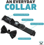 Joyride Harness Dog Collar with Removable Bowtie - Adjustable and Breathable for All Dog Breeds, Strong D-Ring and Heavy Duty Buckle, for Pet Lovers