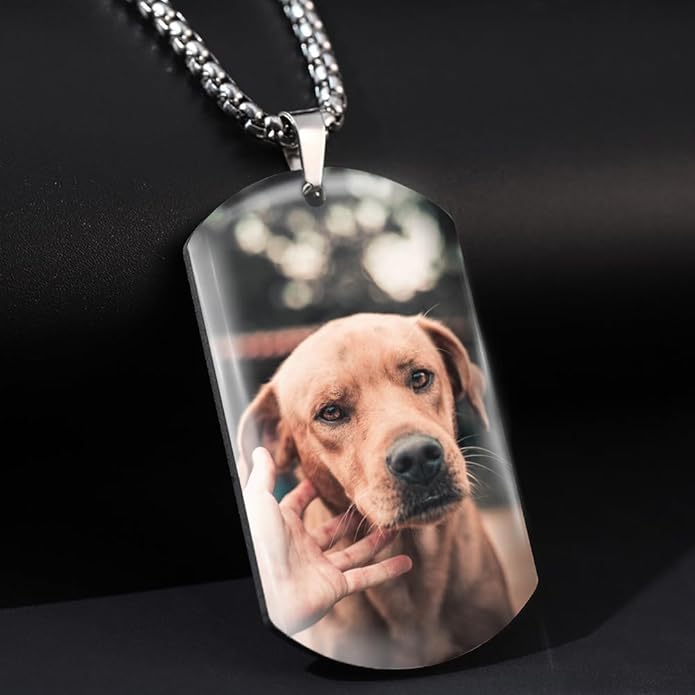 Funnylife Custom Pet Memorial Necklace - Dog Loss Gift - Sympathy for Pet Loss