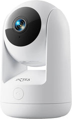 Dzees Indoor Security Camera Pet Camera No Subscription, 2K 360° WiFi Cameras, Wired Dog Pet Camera with Phone App, MagicPix Night Vision, Calls, 2-Way Audio, 24/7, Motion Tracking, Privacy, 2.4Ghz