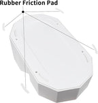 Sfozstra Dog Water Bowl Dispenser: 6L Large White Gravity Stainless Steel Bowl - Without Filter - Pet Feeder for Pets Indoor/Outdoor Use by Owners