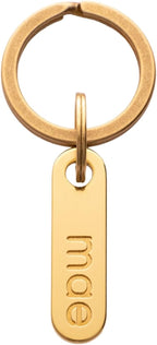 Solid Brass PET TAG - Modern, Minimal Pet IDs. Durable, Lifetime Tags with deep Cut Text. Includes Space for Two Phone Numbers. (Short)