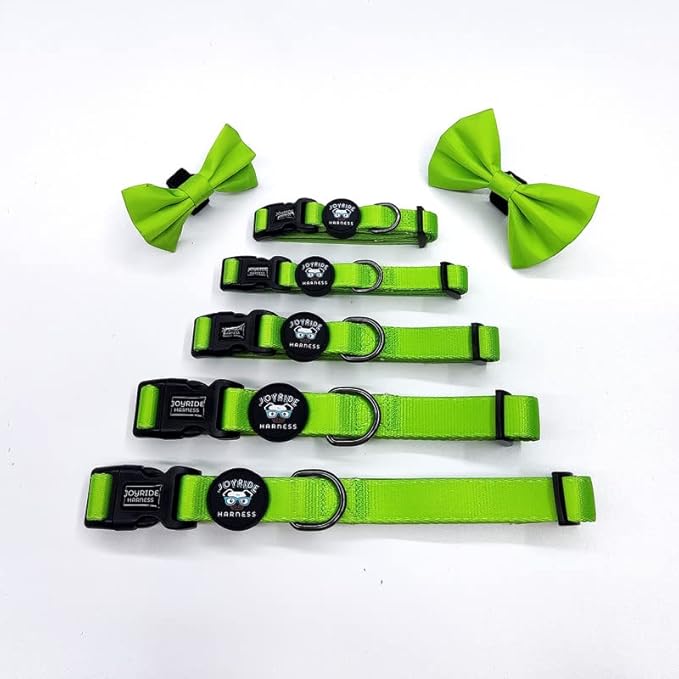 Joyride Harness Dog Collar with Removable Bowtie - Adjustable and Breathable for All Dog Breeds, Strong D-Ring and Heavy Duty Buckle, for Pet Lovers
