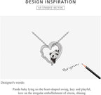 925 Sterling Silver Dog Paw Cat Panda Necklace for Women Cute Dainty Animal Pendant Necklace Gifts for Cat Mom Animals Lover…
