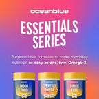 Oceanblue Omega 3 Supplement for Women | Burpless Fish Oil 720mg with Vitamin D3 | Small Pills Easy to Swallow Mini Softgels | Heart Immune Support Orange Flavor (60 Count Minicap)