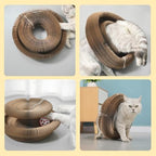 2PC Kitty Curls Cat Toy,Magic Organ Cat Scratcher Board,Cat Scratcher for Grinding Claw Cardboard Cat Toys,Interactive Scratch Pad with Toy Ball