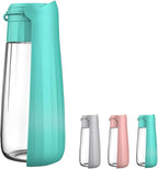 Dog Water Bottle Portable for Walking Pet Travel 19 OZ Leak proof Water Bottle Bowl with Drinking Feeder Cat Puppy Water Dispenser for Hiking Camping Blue