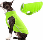 JACKO & CO - Fleece Vest Sweater with Leash Ring - Soft Lightweight Breathable for Puppies Small Medium Dogs, Kitten, Cats, Chihuahua - Warm for Fall/Autumn/Winter (Lime Green, Medium 6-10lbs)