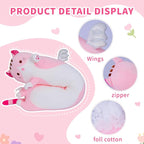 Long Plush Cat Pillow: Cute Plush Cat Toy Doll, Stuffed Animal Cat Hugging Pillow for Sleeping, Gift for Kids and Girls (Pink, 90cm/35.4in)
