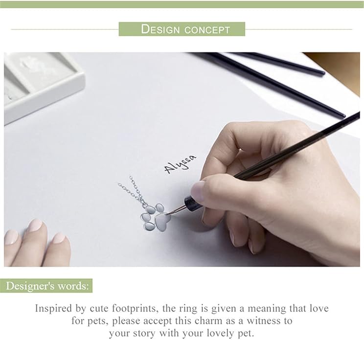 925 Sterling Silver Dog Paw Cat Panda Necklace for Women Cute Dainty Animal Pendant Necklace Gifts for Cat Mom Animals Lover…