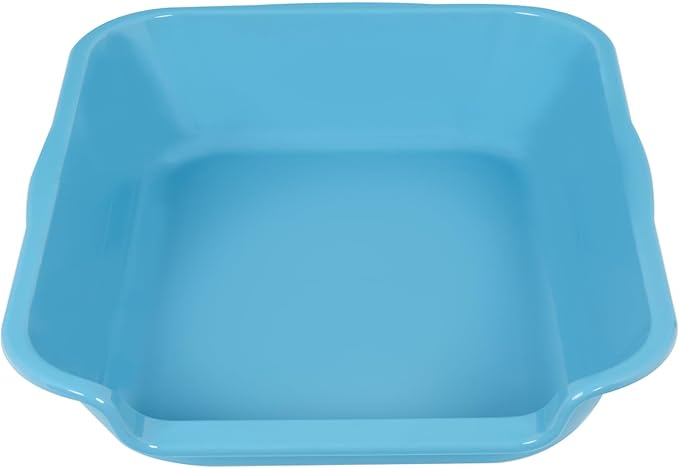 1 Pack Extra Large Dog Litter Box Pan Tray (ABS Material), Low Entry Jumbo Senior Litter Boxes for Multiple Kitten Big Cats, Pet Safe Indoor Dog Potty (Light Blue, 20" L x 15" W)