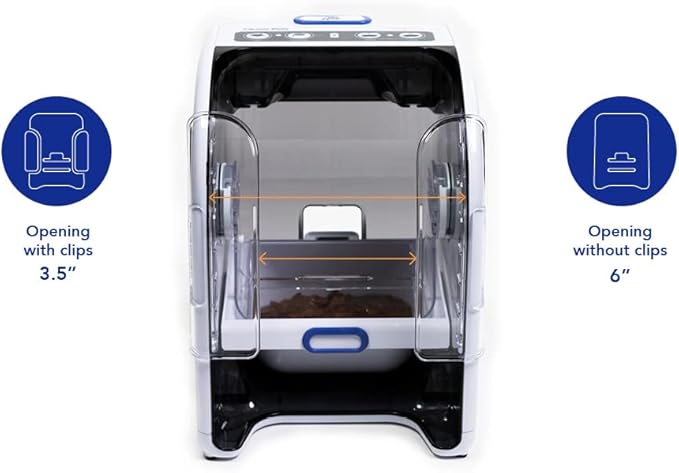 Closer Pets MiBowl Automatic Selective Microchip Smart Pet Feeder (CP500) - BPA and BHT Free Bowl with Enclosed Back for Small to Medium Cats and Small Dogs, White