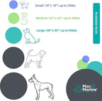 Max & Marlow Long Lush Faux-Fur, Anti-Anxiety Cuddler, Donut Dog & Cat Bed, Non Slip Bottom, Medium, Navy