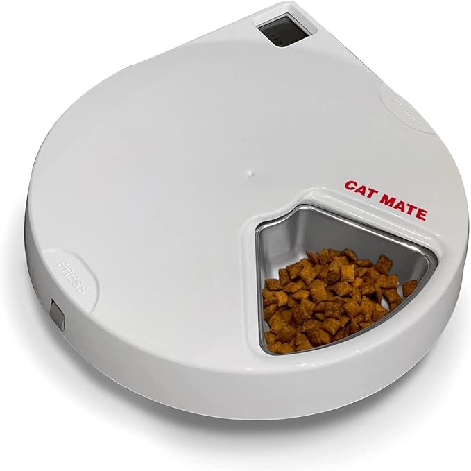 Cat Mate Replacement Bowl with Stainless Steel Inserts for The Five-Meal Automatic Pet Feeder