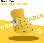 Dog Shoes Breathable Dog Shoe for Hot Pavement, Dog Booties and Paw Protectors, Non-Slip Waterproof Dog Sandals Boots (Yellow, S: (2.3’’x1.8'')(L*W))